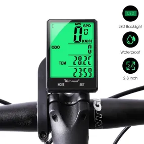 2.8" Large Screen Bicycle Computer Wireless Wired Bike Computer Waterproof Speedometer Odometer Cycling Stopwatch