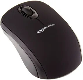 AmazonBasics Wireless Computer Mouse with Nano Receiver - Black, 30-Pack