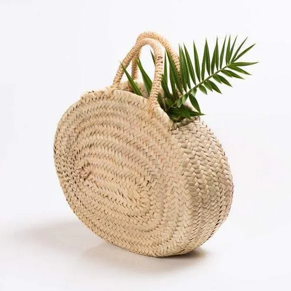 ANA - Oval Straw Bag Basket - Beach & Grocery, Shopping Bag