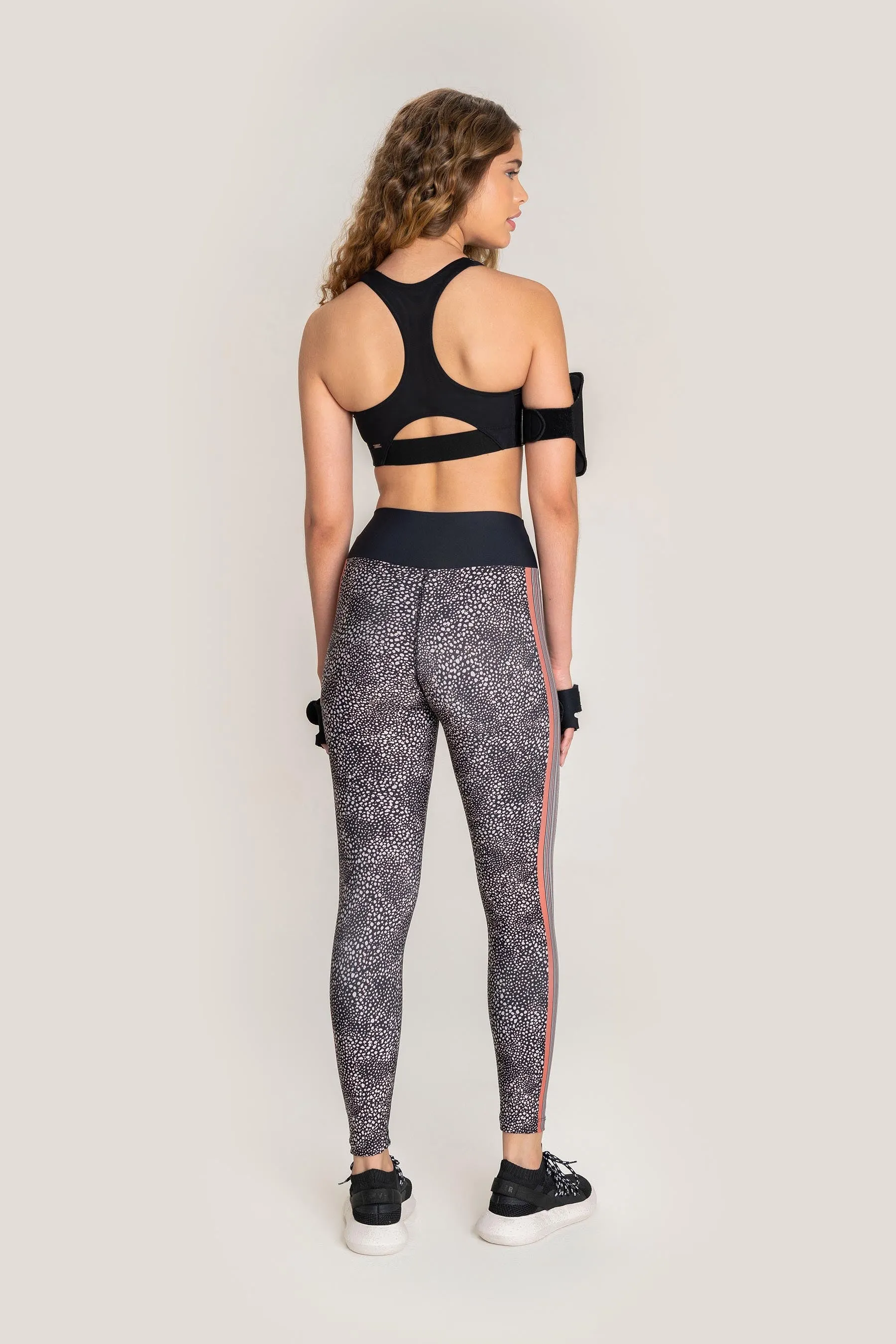 Bamboo Stripe Mid Sports Bra