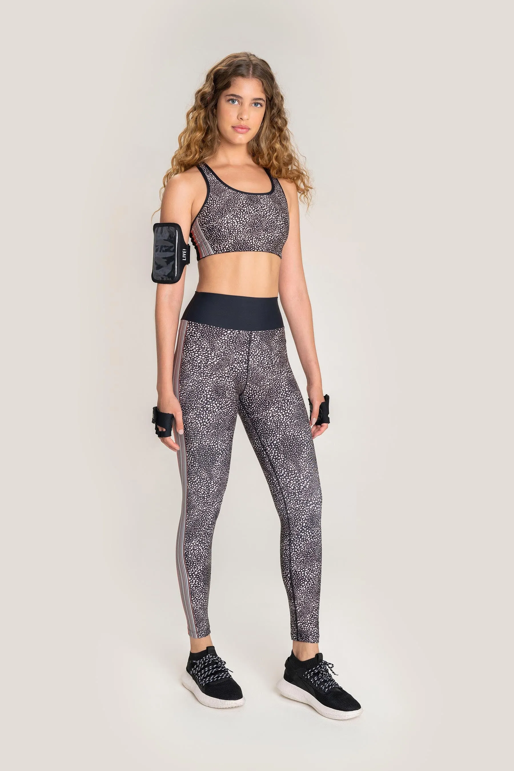 Bamboo Stripe Mid Sports Bra