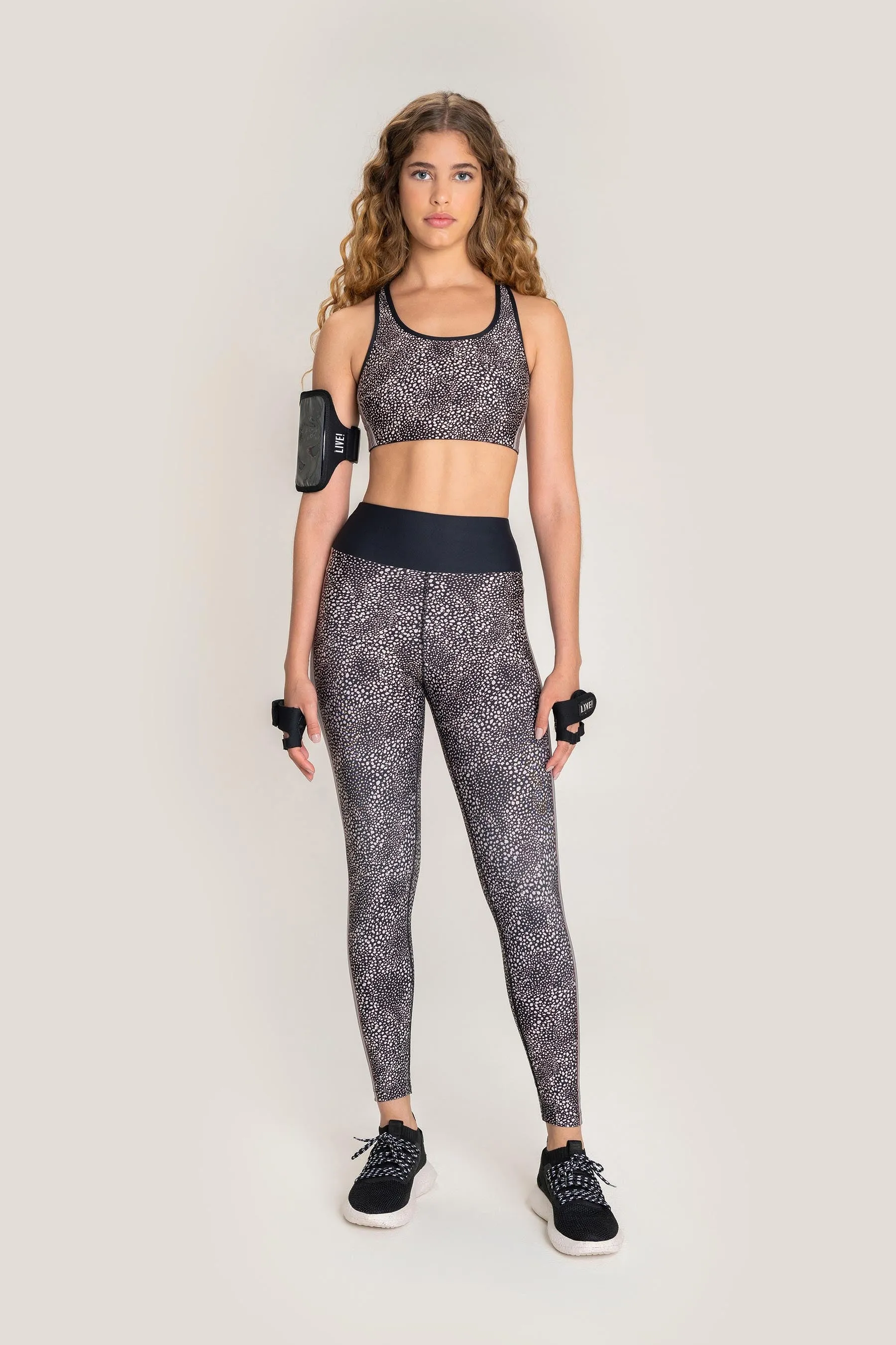 Bamboo Stripe Mid Sports Bra