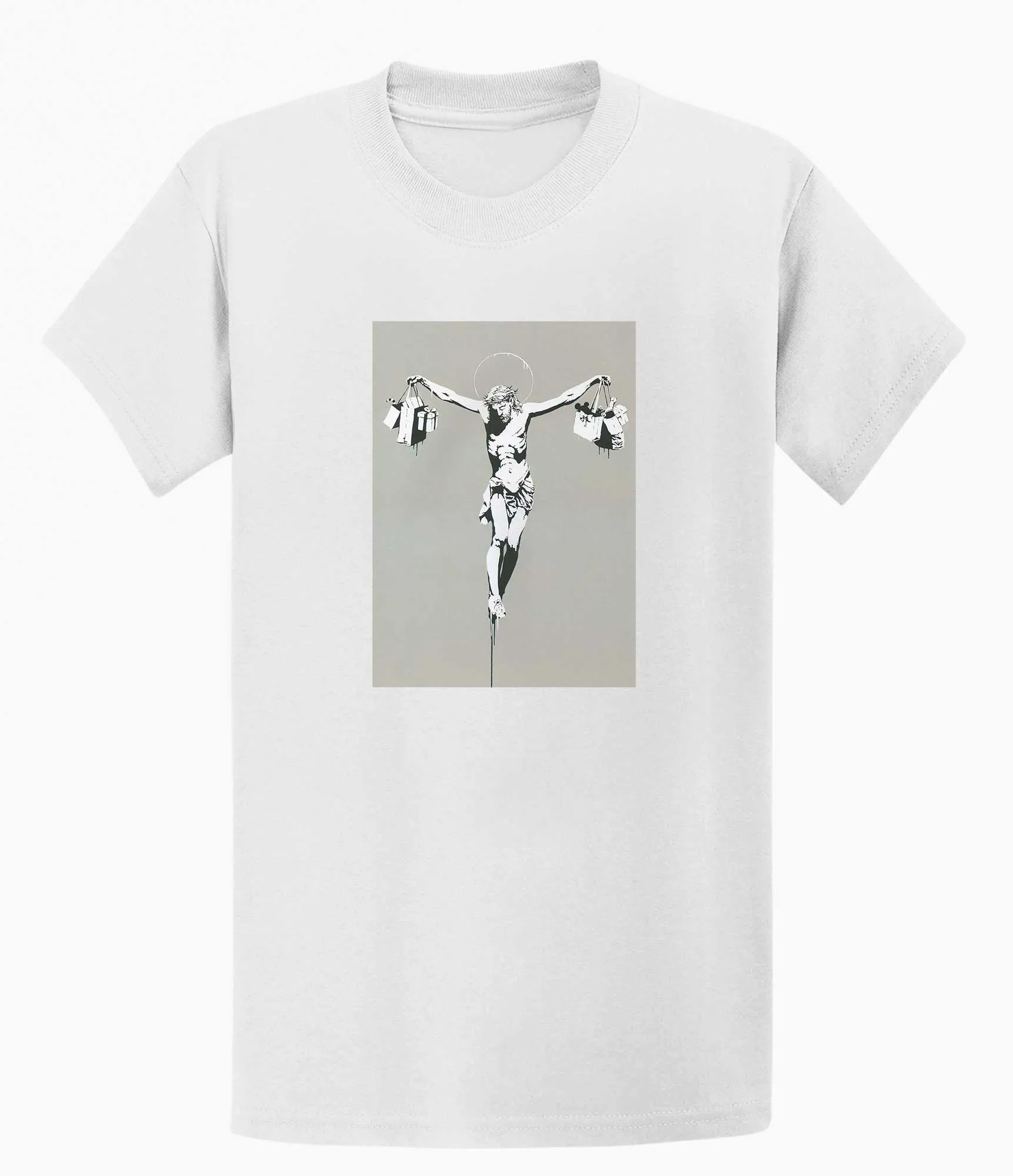 Banksy T-shirt - Jesus Shopping