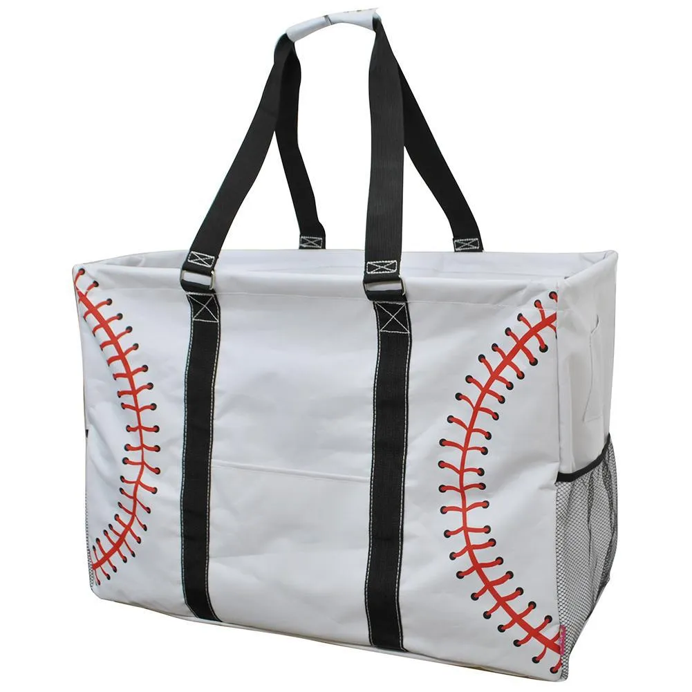 Baseball White NGIL Mega Shopping Utility Tote Bag