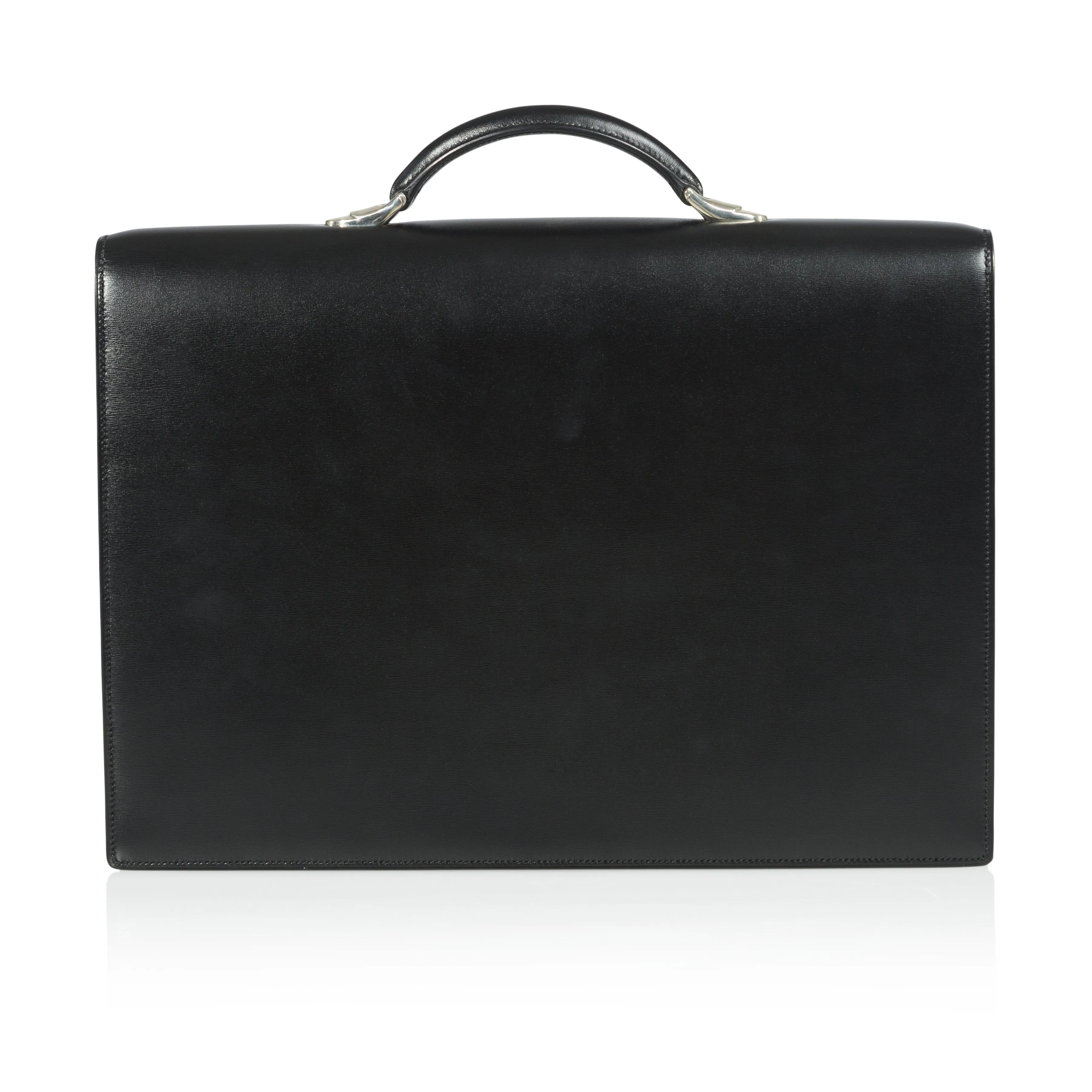 Bellis -s- Box Calf Briefcase with Silver Hardware