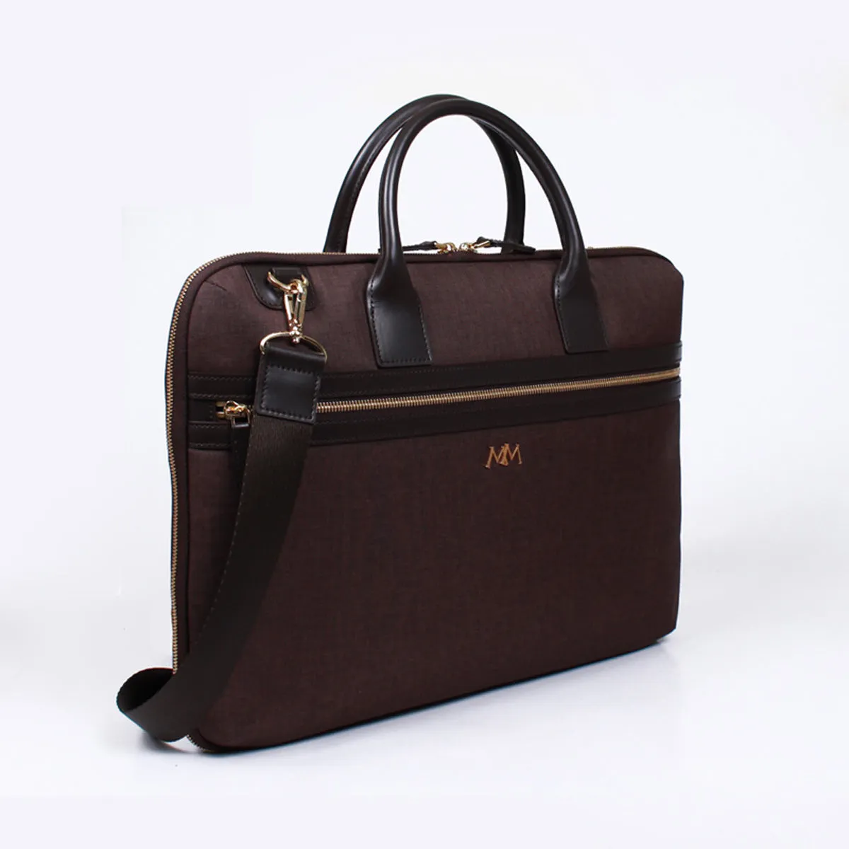 bene brown 13" 14" 15" 17" slim laptop briefcase