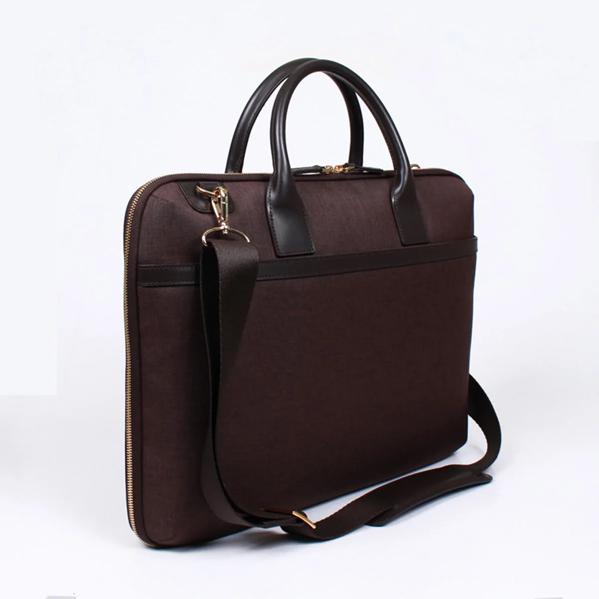 bene brown 13" 14" 15" 17" slim laptop briefcase