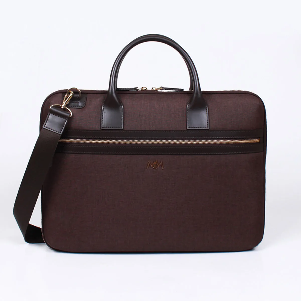 bene brown 13" 14" 15" 17" slim laptop briefcase