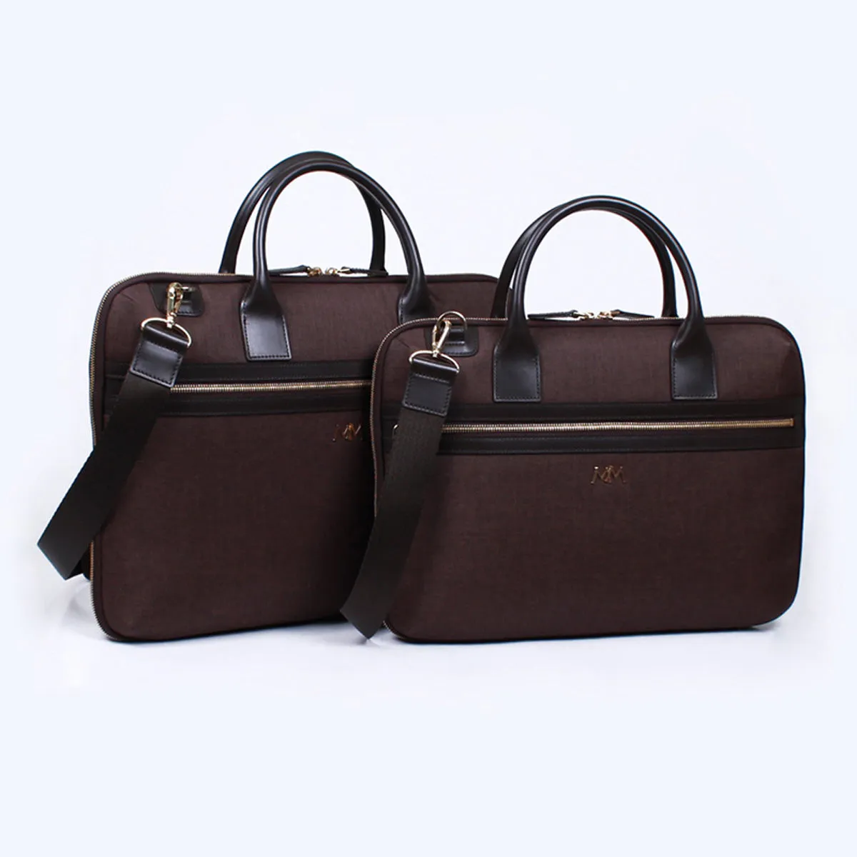 bene brown 13" 14" 15" 17" slim laptop briefcase