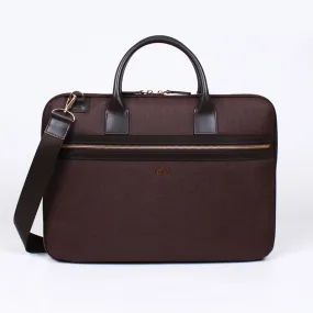 bene brown 13" 14" 15" 17" slim laptop briefcase