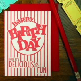 Birthday Popcorn Package Greeting Card