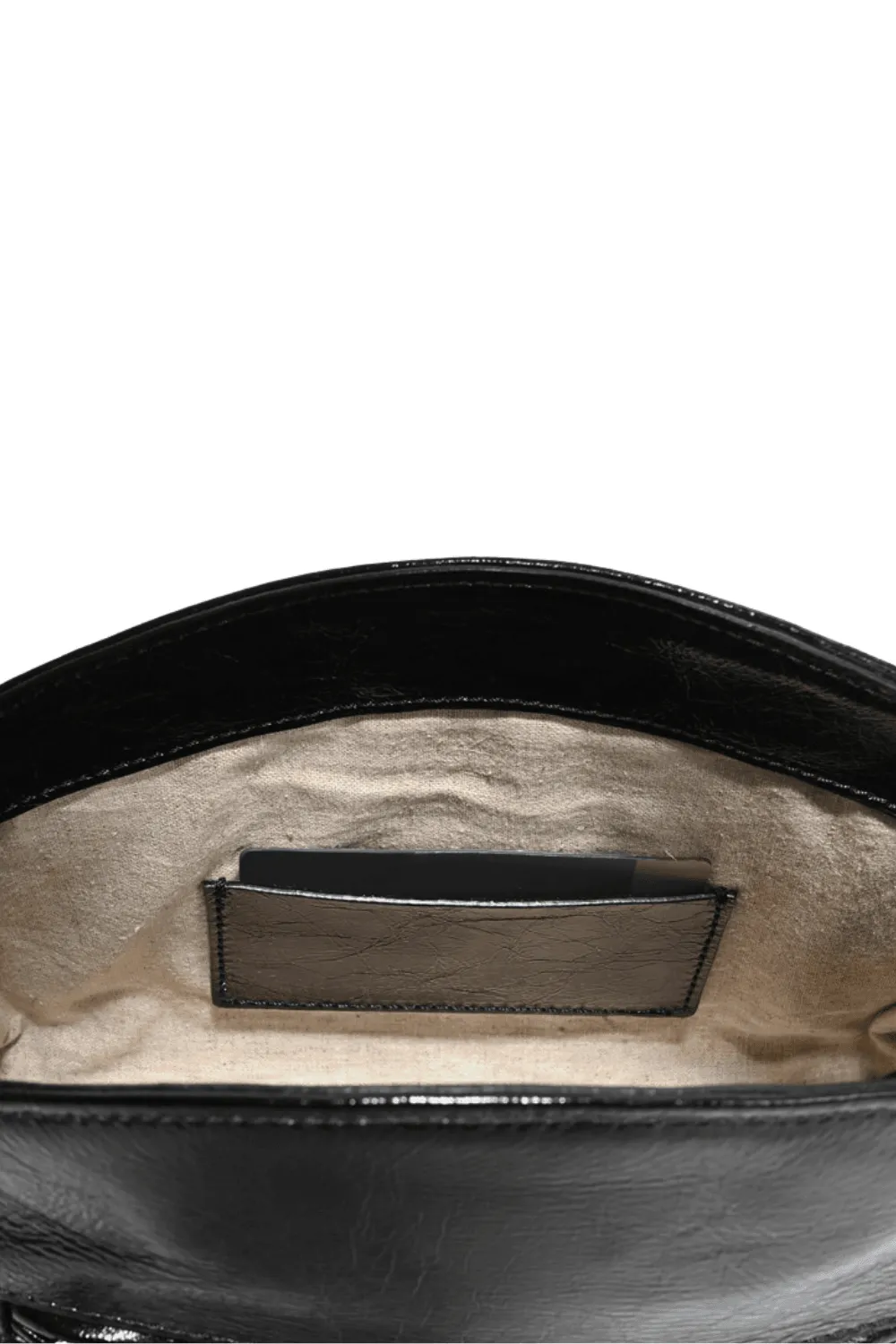 Black Bicorn Shoulder Bag