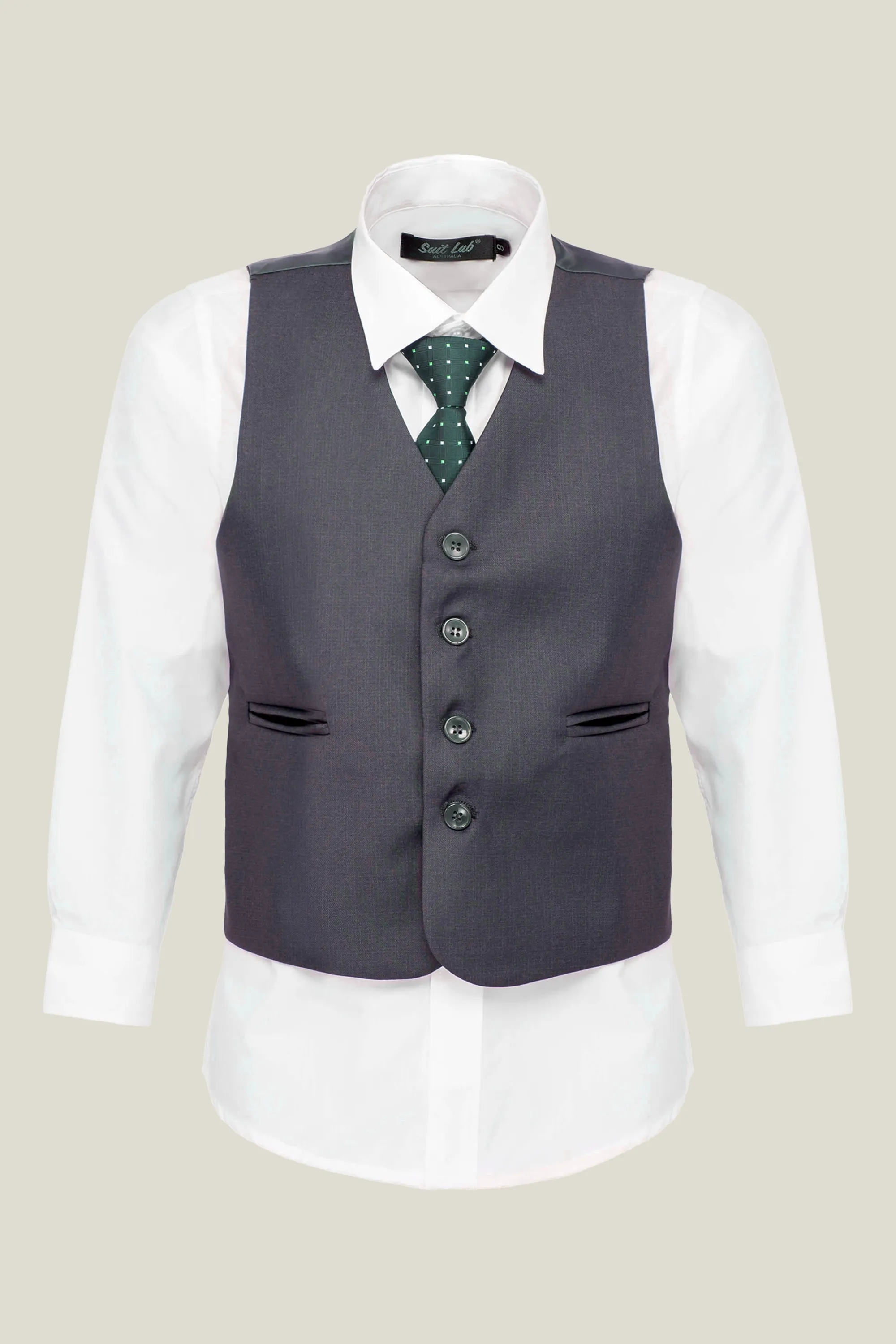 Boys Charcoal Grey Vest