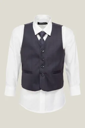 Boys Steel Blue Grey Vest