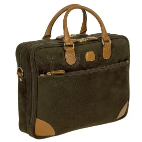 Bric's Life Business Tablet Large Laptop Briefcase | Olive