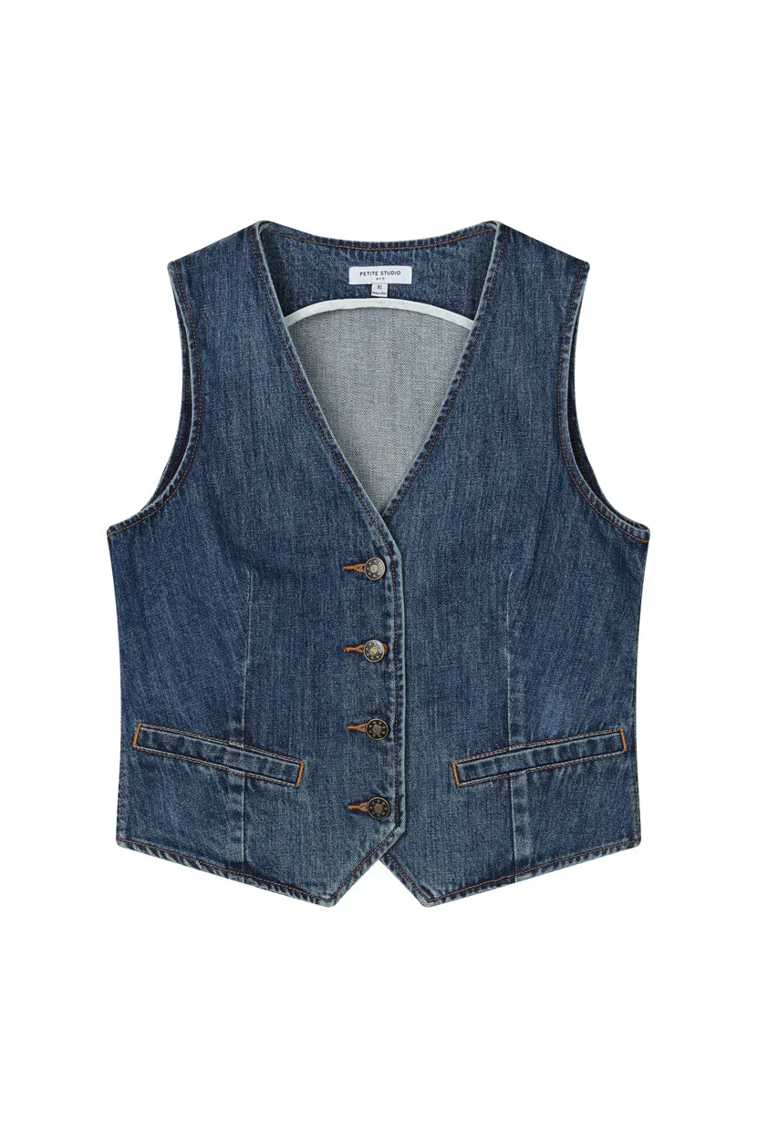 Bridgett Vest - Denim