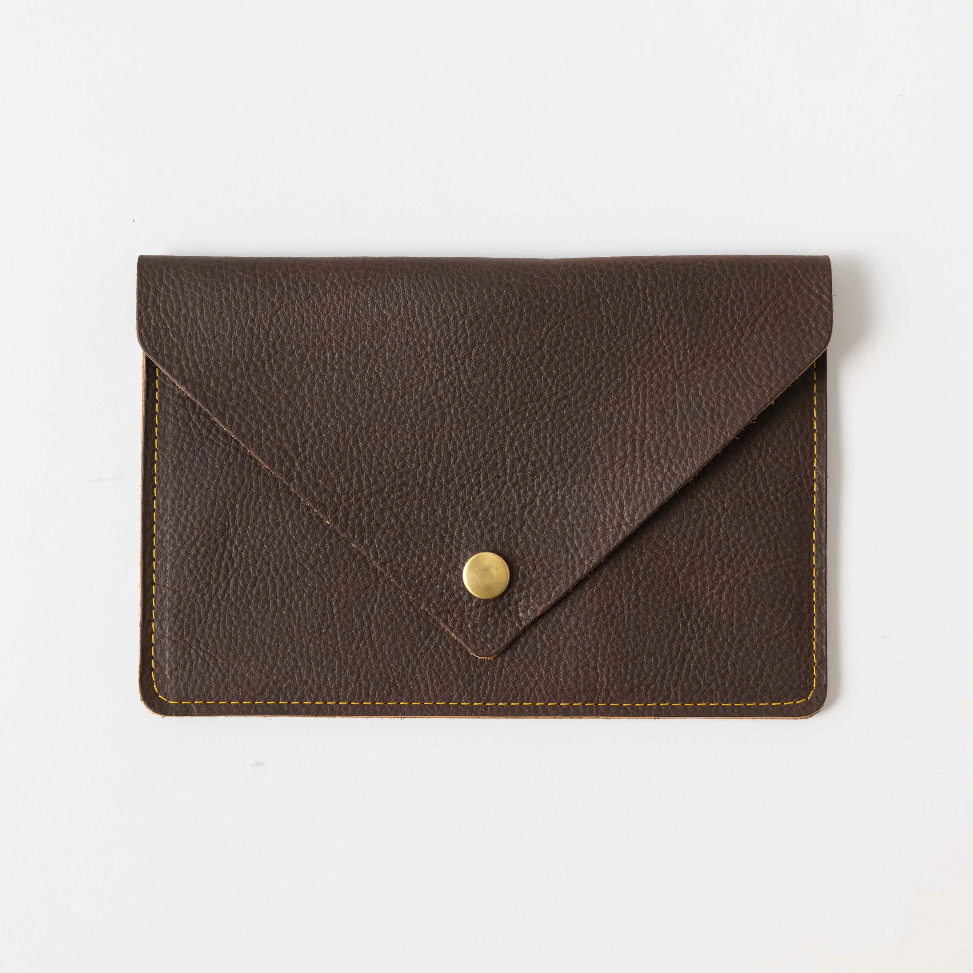 Brown Kodiak Leather Clutch