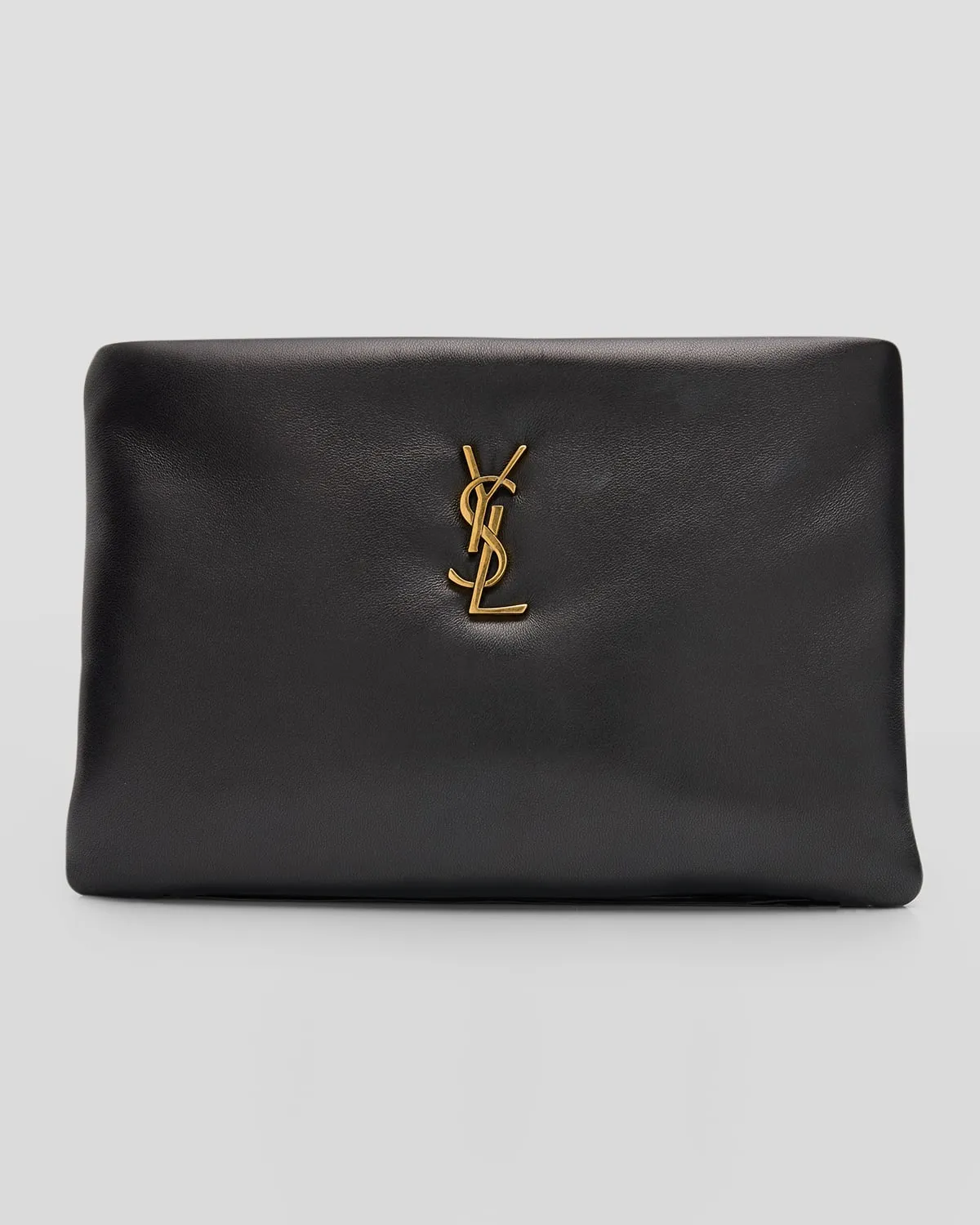 Calypso Small YSL Clutch Bag in Smooth Padded Leather