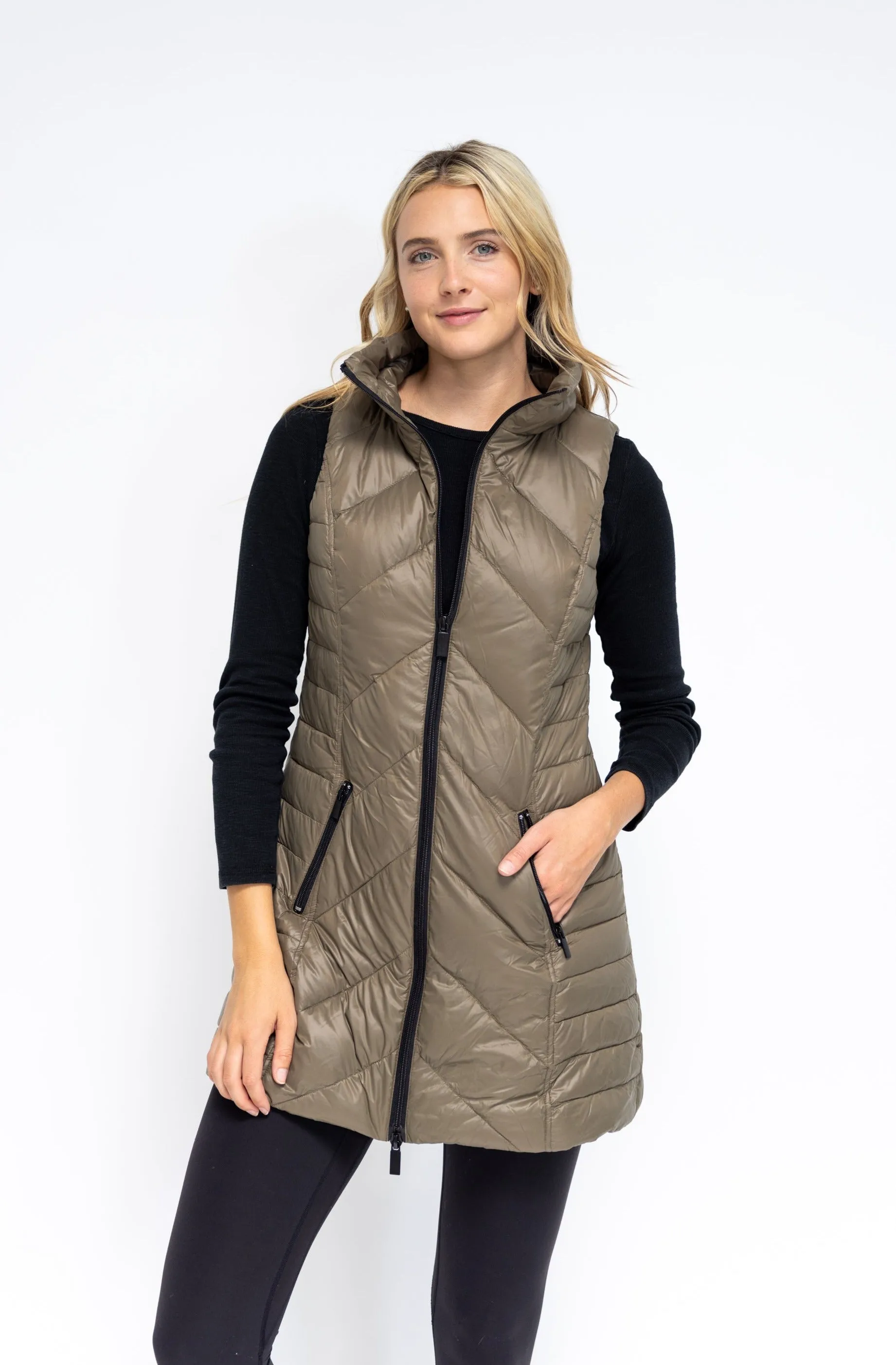 Chevron Quilted Vest