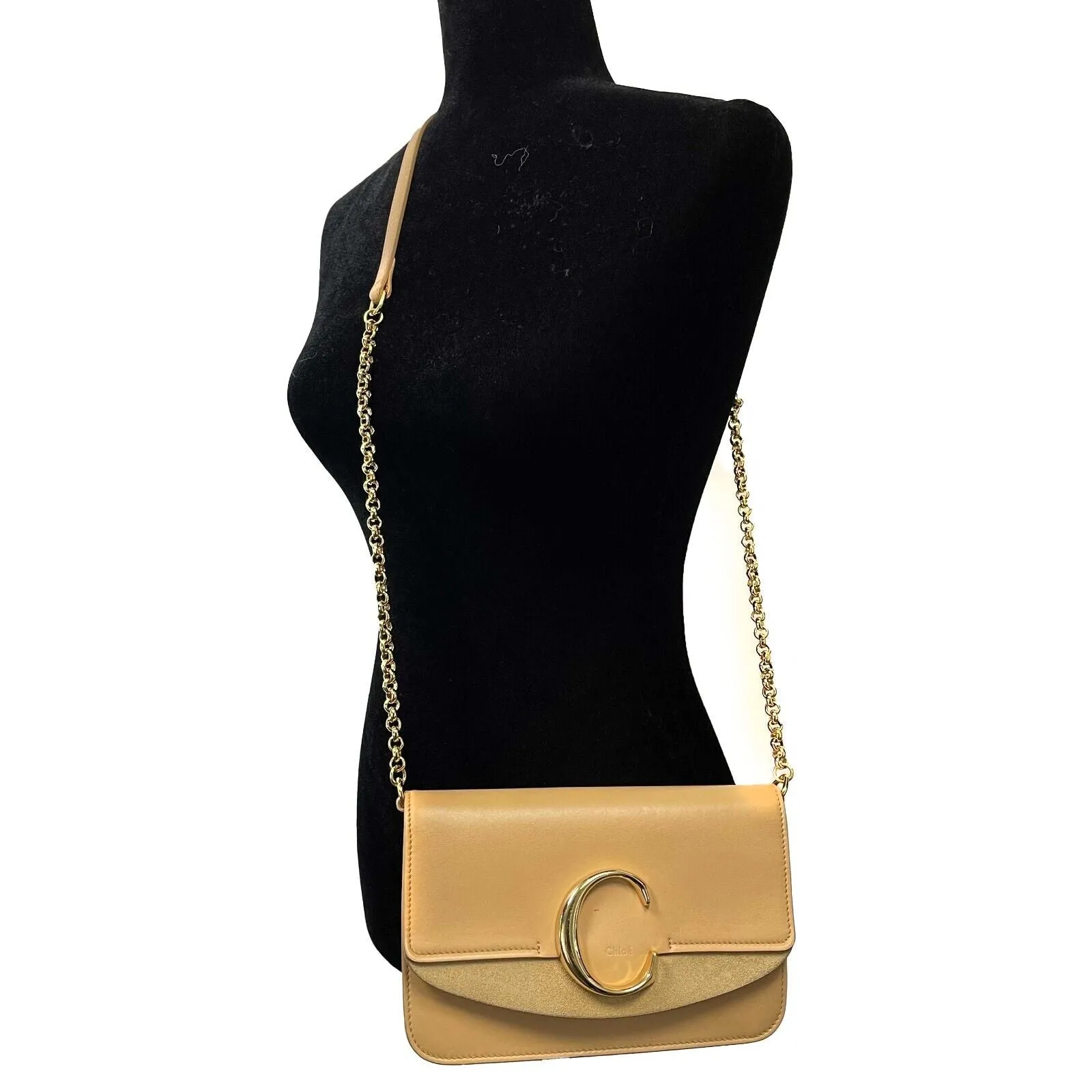 Chloe - C Clutch With Chain Crossbody / Shoulder Bag