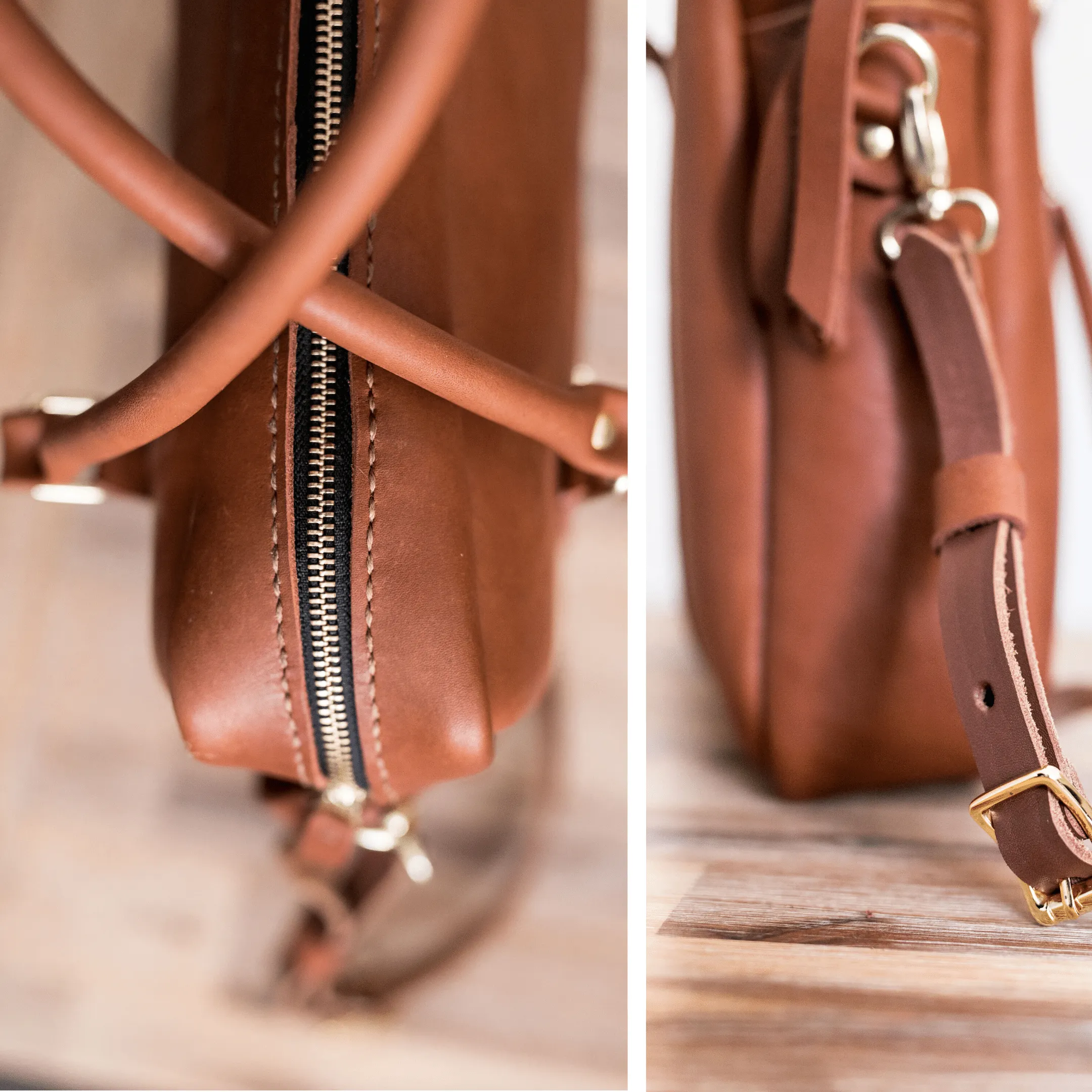 Classic Leather Boaz Briefcase - Hazelnut