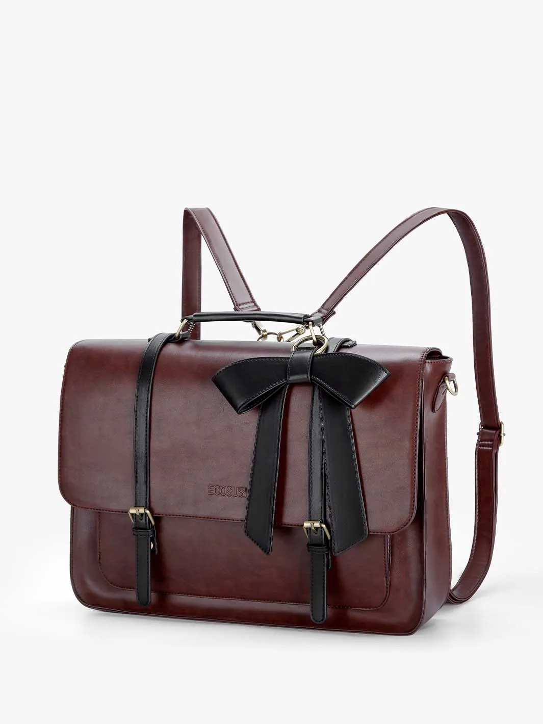 Cocoa Truffle Ecosusi Classic Bow Briefcase