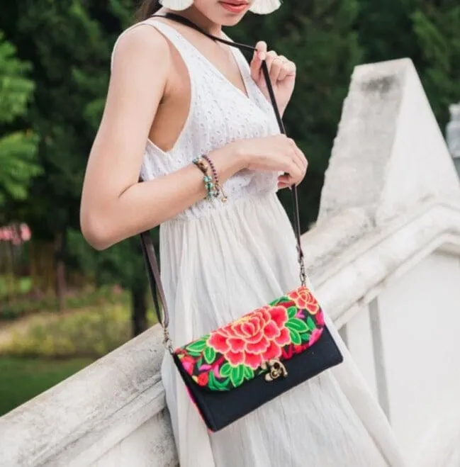 Colorful Bohemian Bag/Clutch - Embroidered Purse/Wallet