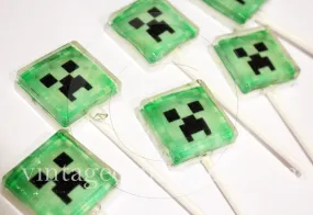 Computer Game Creeper Lollipops 5-piece set by I Want Candy!