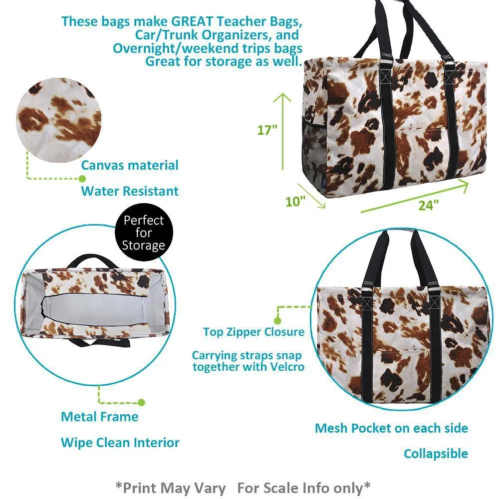 Cow Print NGIL Mega Shopping Utility Tote Bag