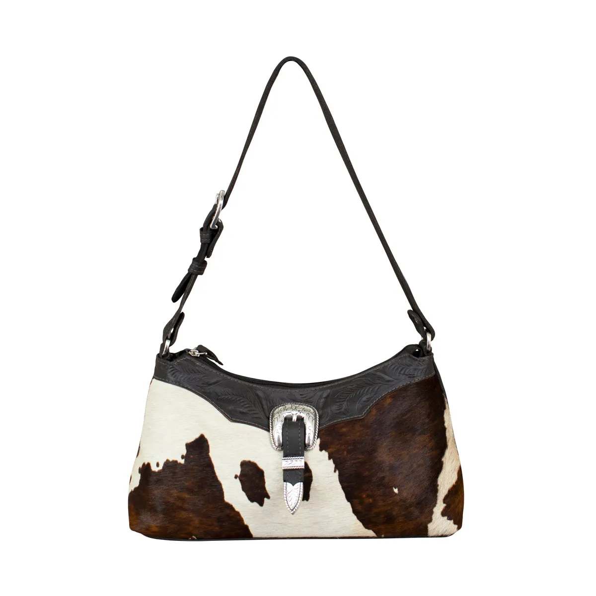 Cowtown Zip-Top Shoulder Bag w/ Hair-On Hide