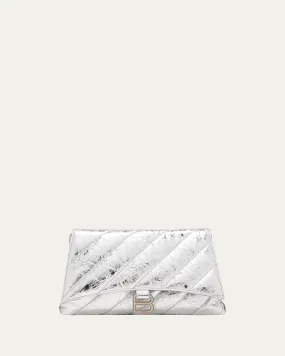 Crush Metallic Quilted Pochette Clutch Bag