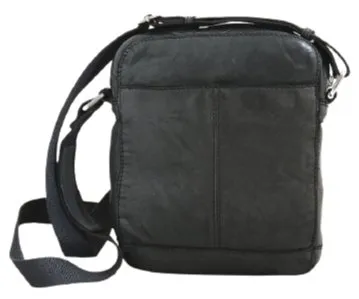 Dakar Vintage Leather Shoulder Bag | Black