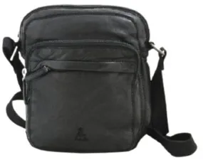 Dakar Vintage Leather Shoulder Bag | Black