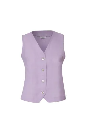 DANA LINEN LAVENDER VEST