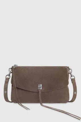 Darren Top Zip Shoulder Bag In Brown