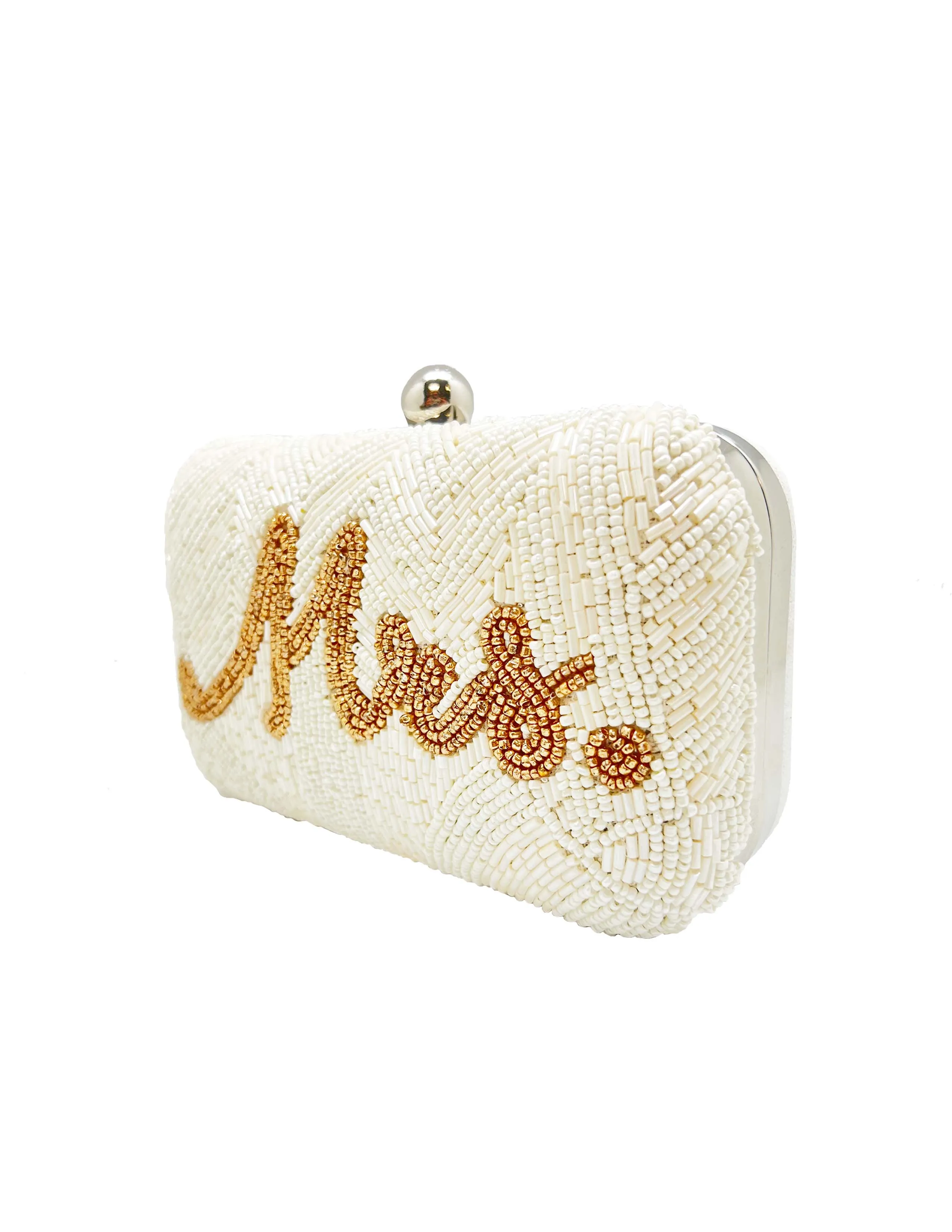 Eloise Beaded "Mrs." Clutch