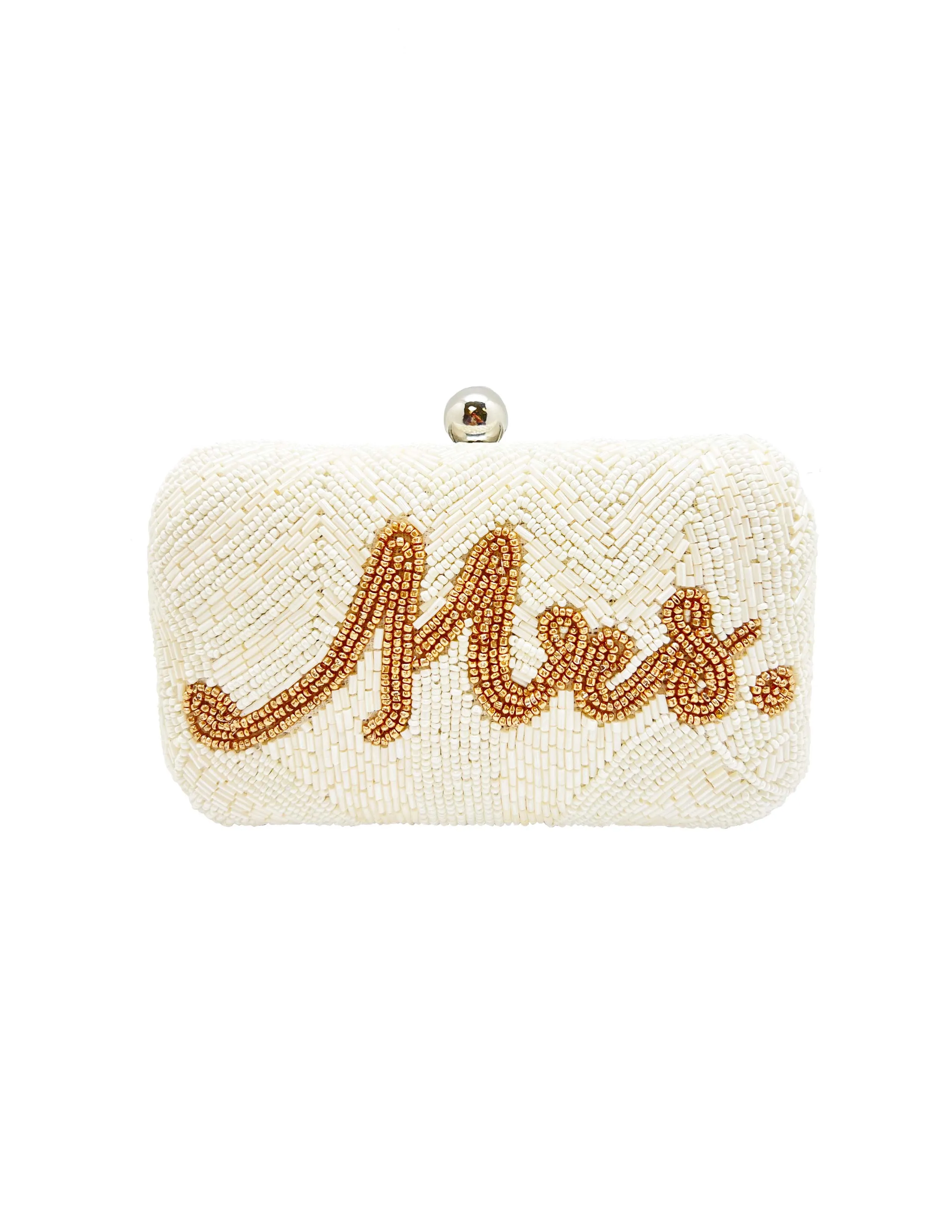 Eloise Beaded "Mrs." Clutch