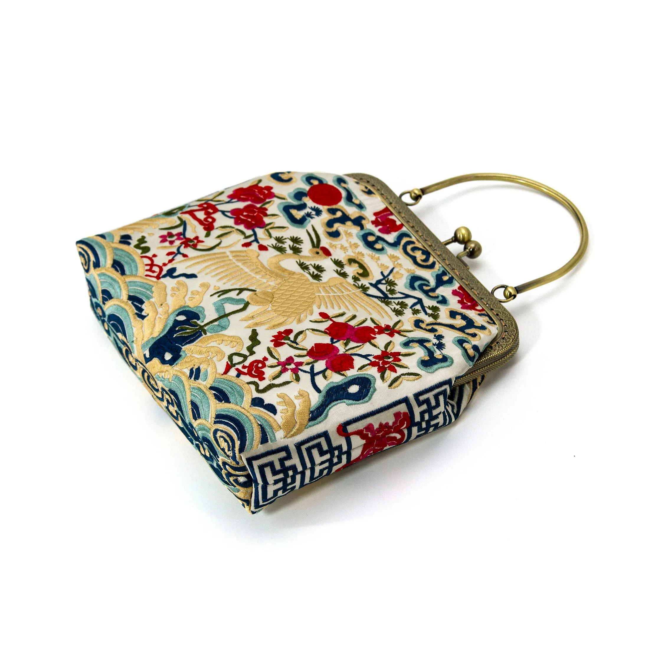 Embroidered Crane Bag,Evening Clutch,Bridal Accessories-i7bags