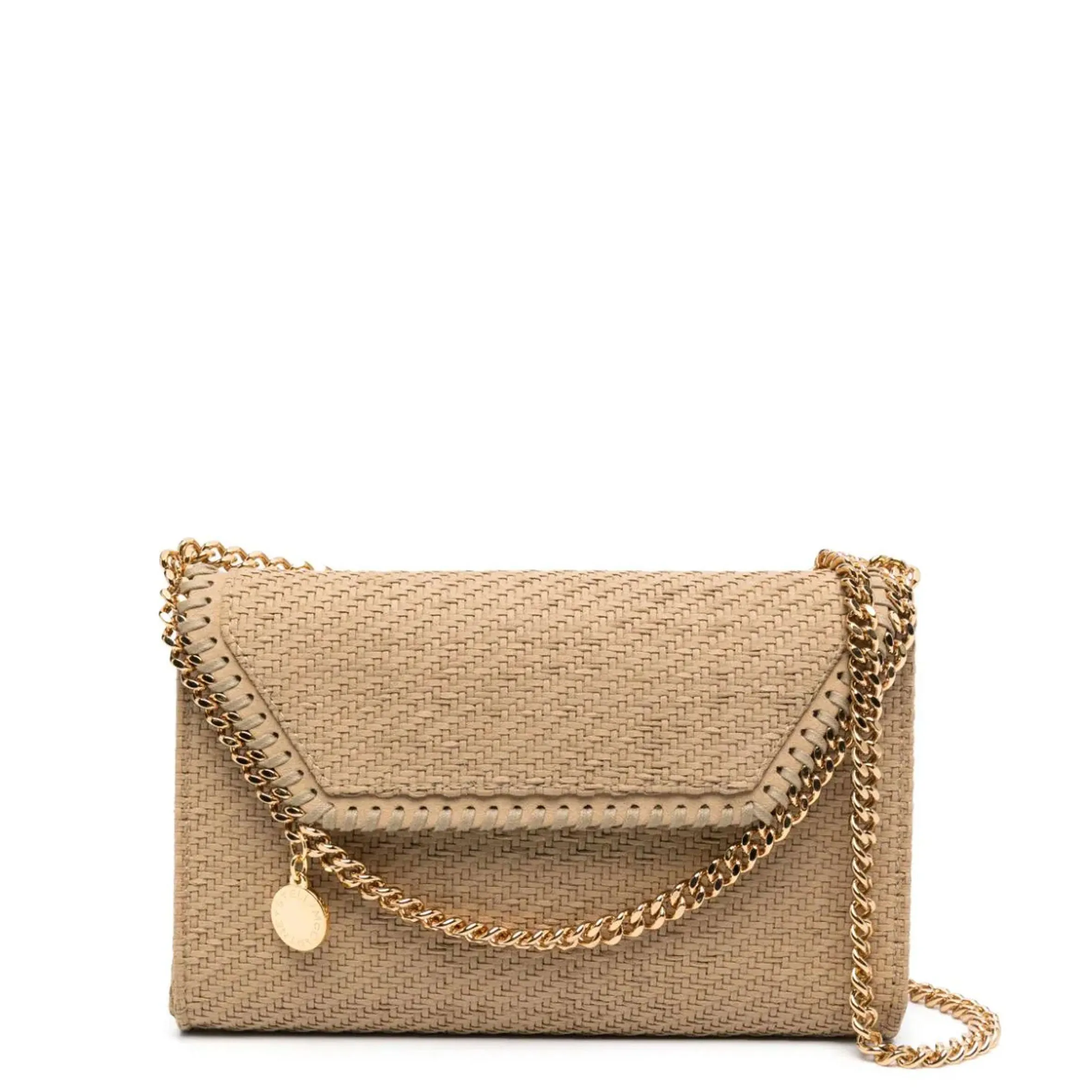 Falabella WOC Woven Suede, Light Camel