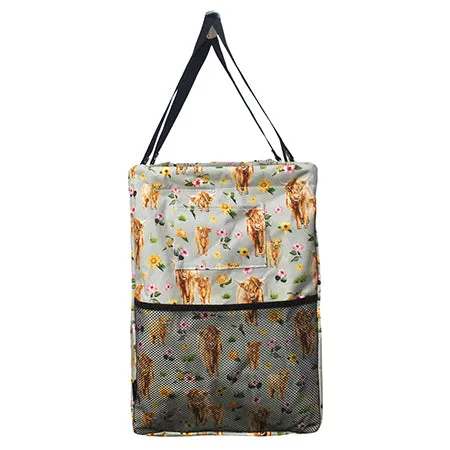 Floral Cow NGIL Mega Shopping Utility Tote Bag