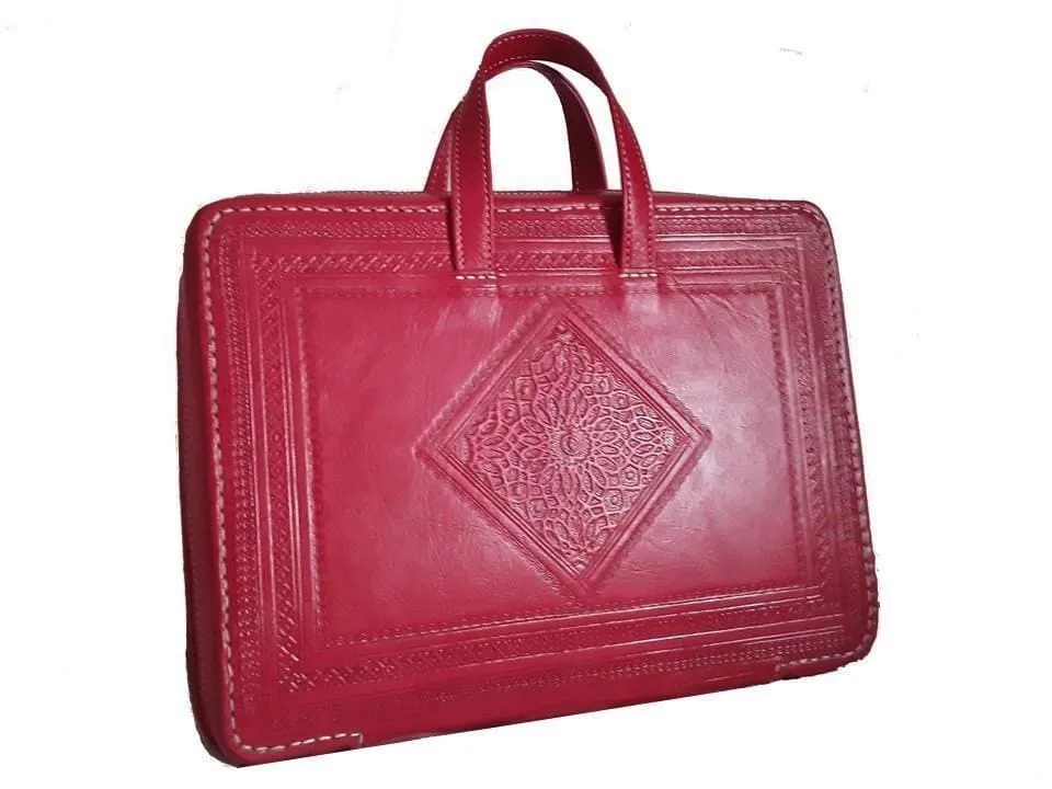 Heritage Portfolio Briefcase - Red - Zellige