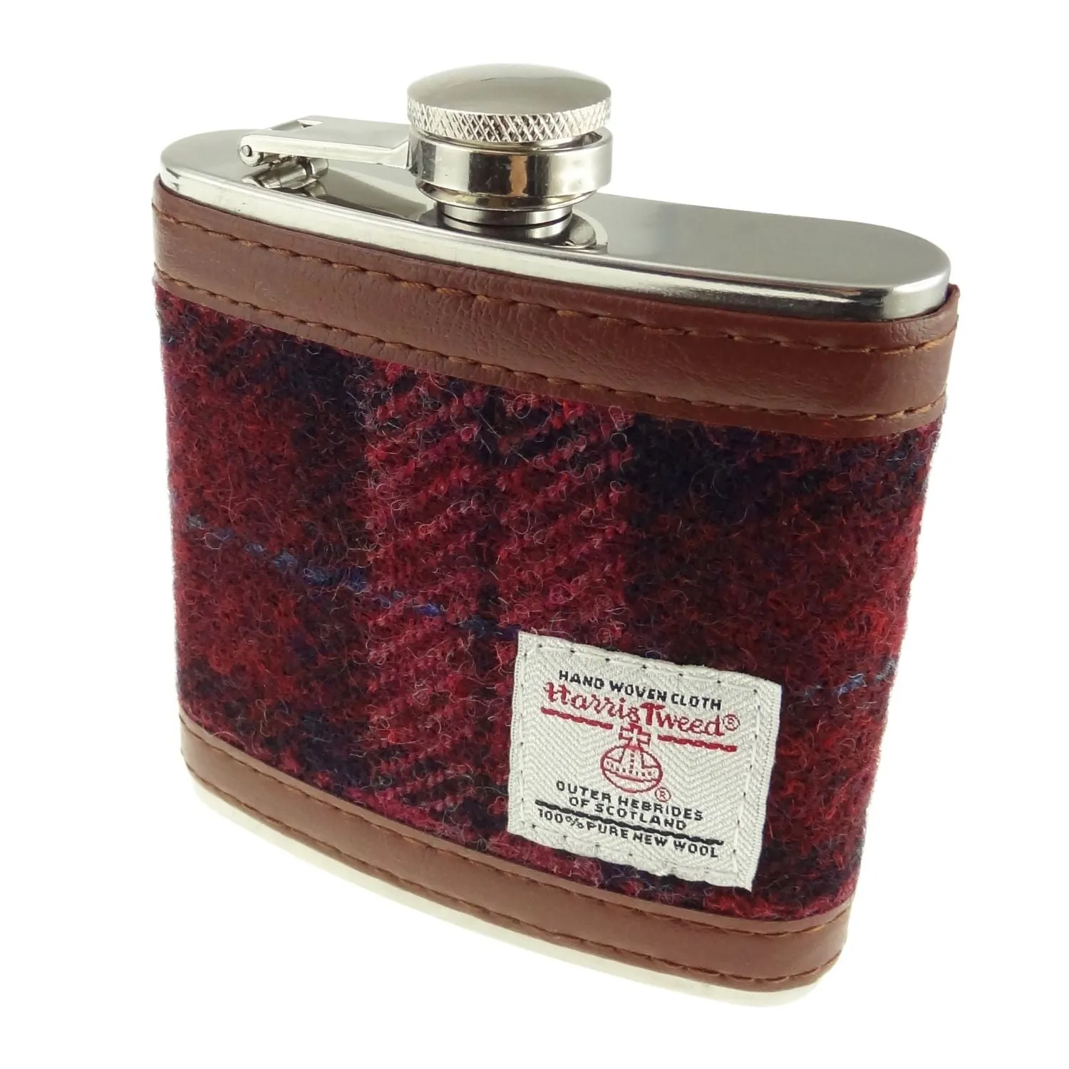 Hip Flasks with Harris Tweed