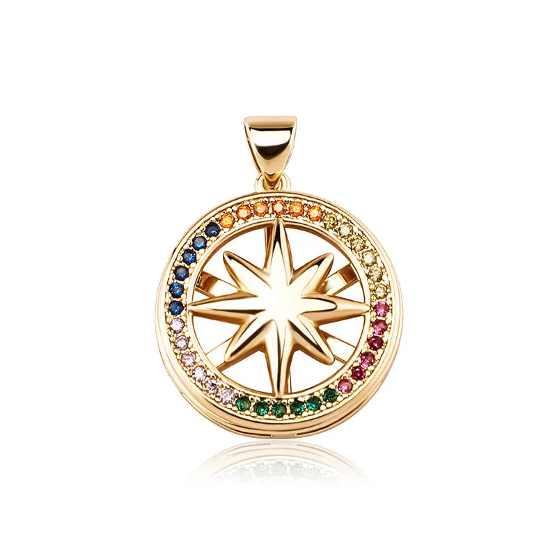 Hip Hop Zircon Hexagram Zircon Pendant