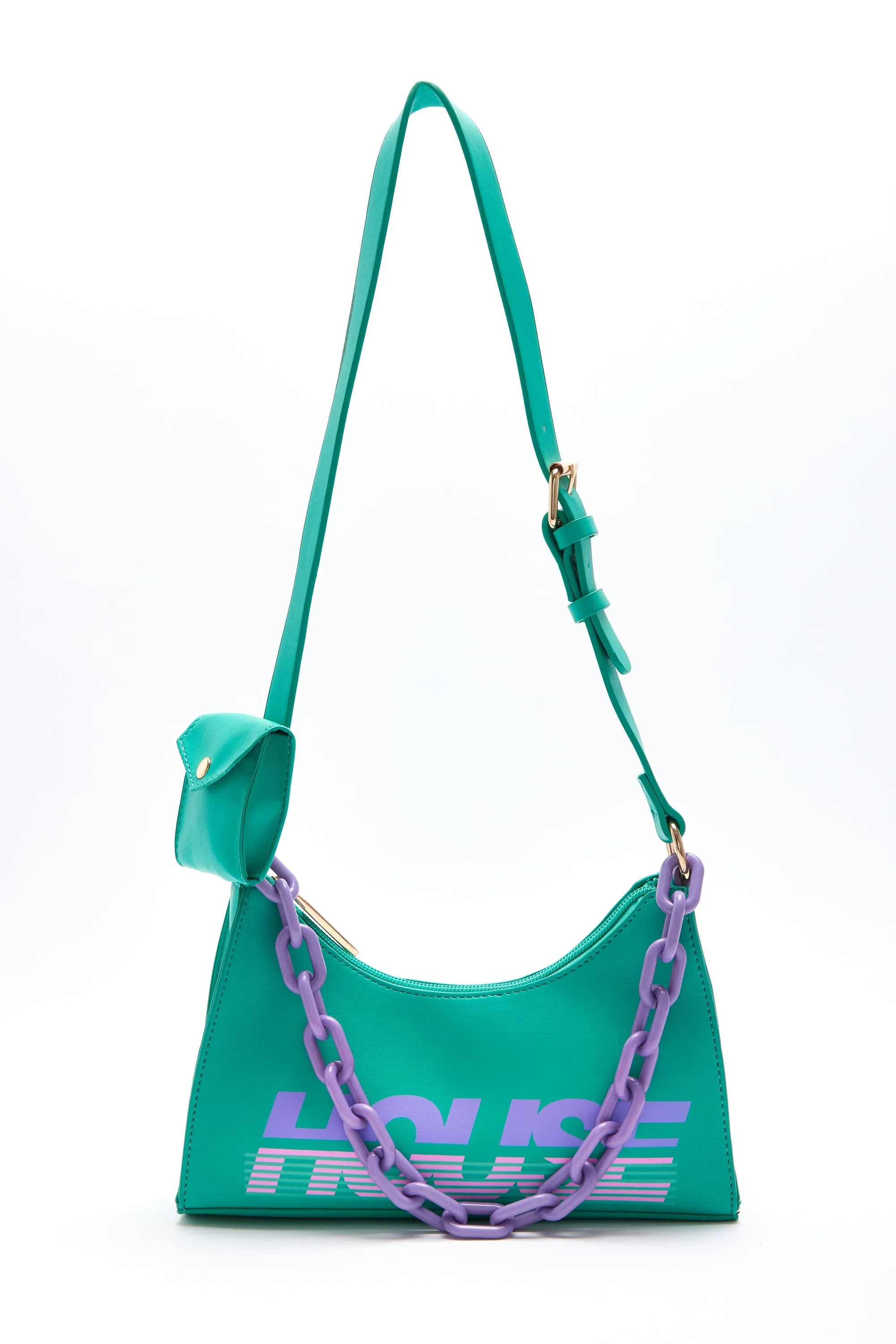 Holland House Printed Shoulder Bag in Turquoise