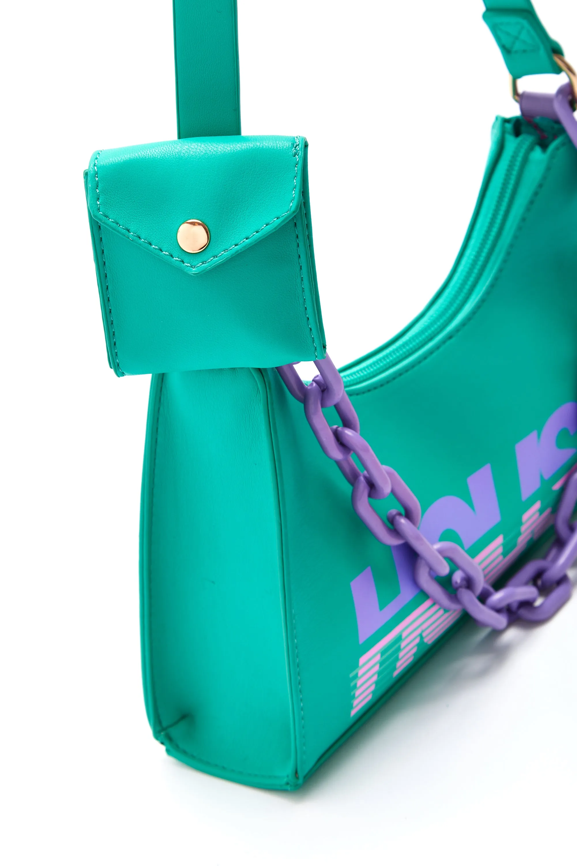 Holland House Printed Shoulder Bag in Turquoise