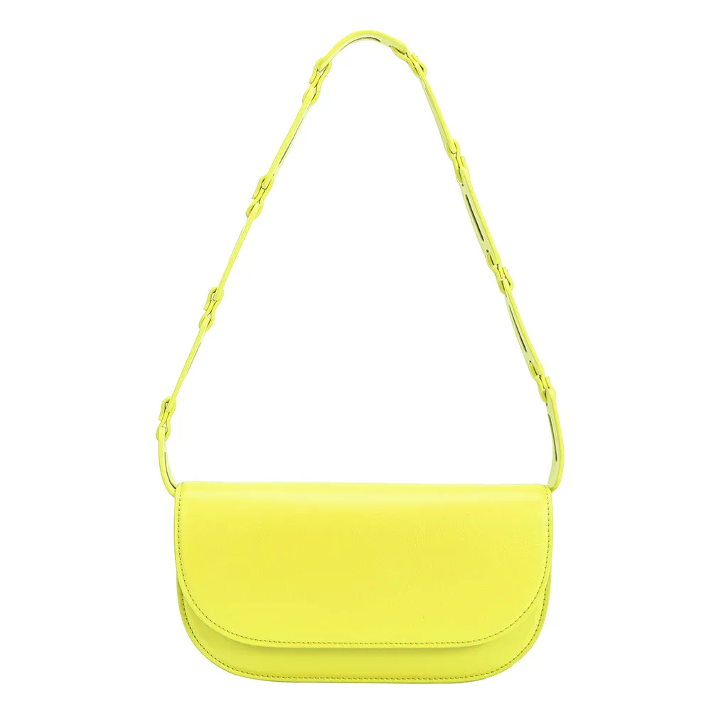 Inez Neon Yellow Recycled Vegan Shoulder Bag - FINAL SALE