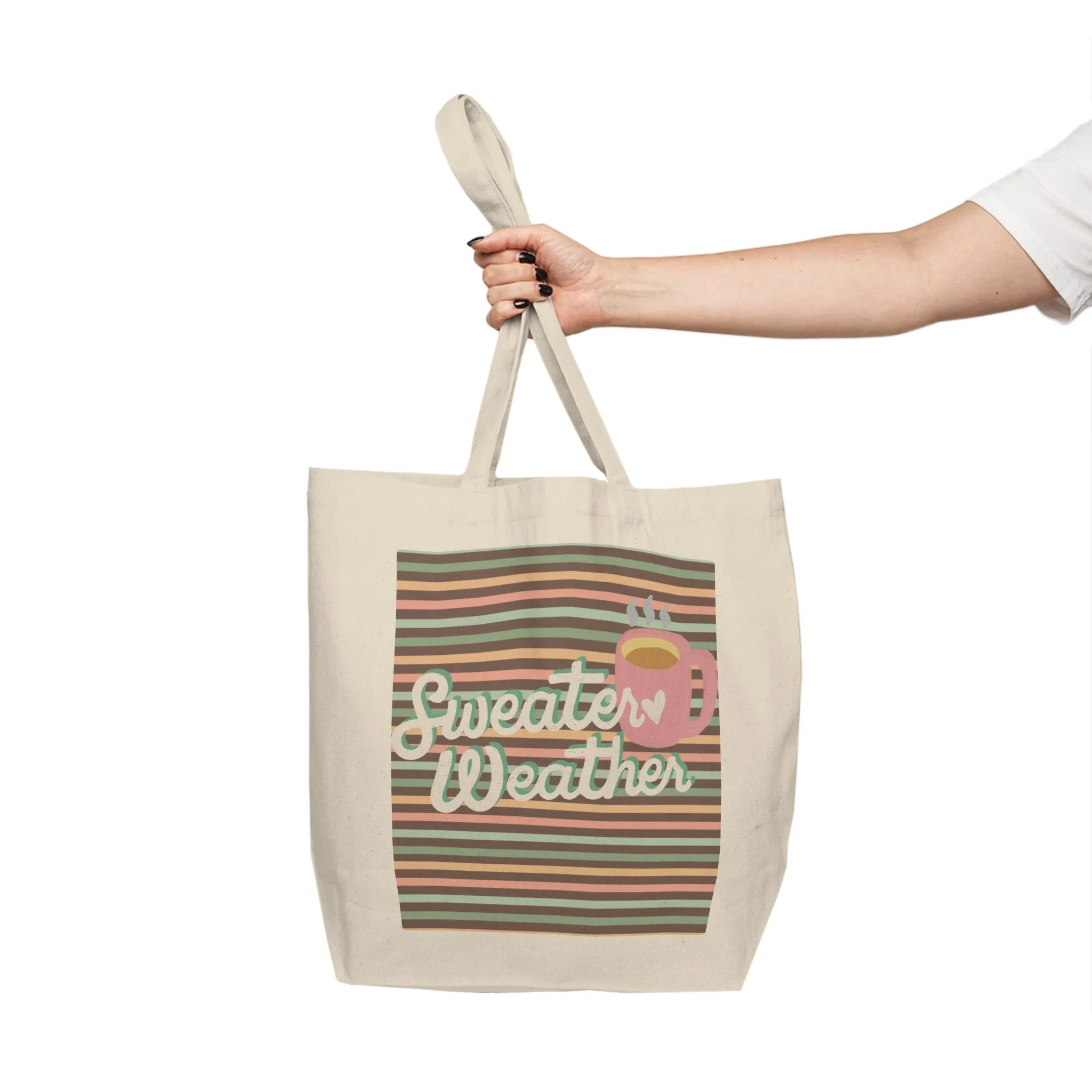 It's Sweater Weather - Canvas Shopping Tote