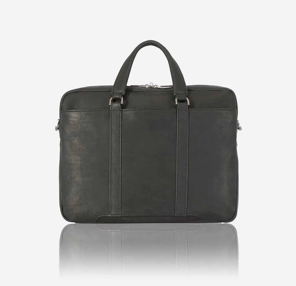 Jekyll & Hide Montana Slim Laptop Briefcase, Black