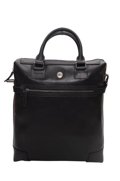 Journeyman Leather Upright Briefcase 14" | Black