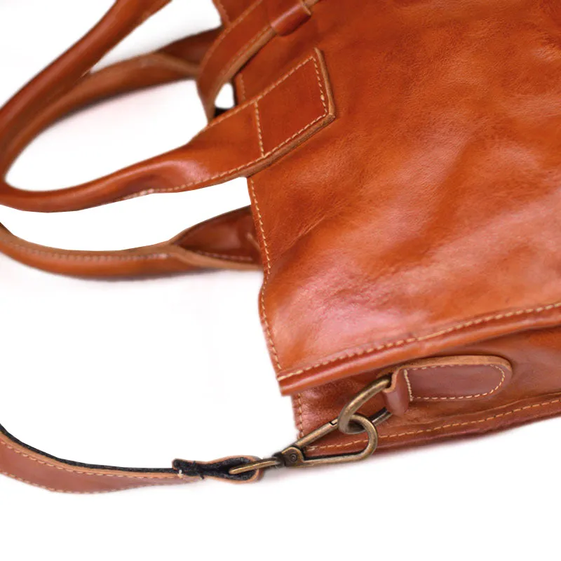 Laptop Vegetable Tanned Leather Bag For Men,Crossbody Briefcase-i7bags